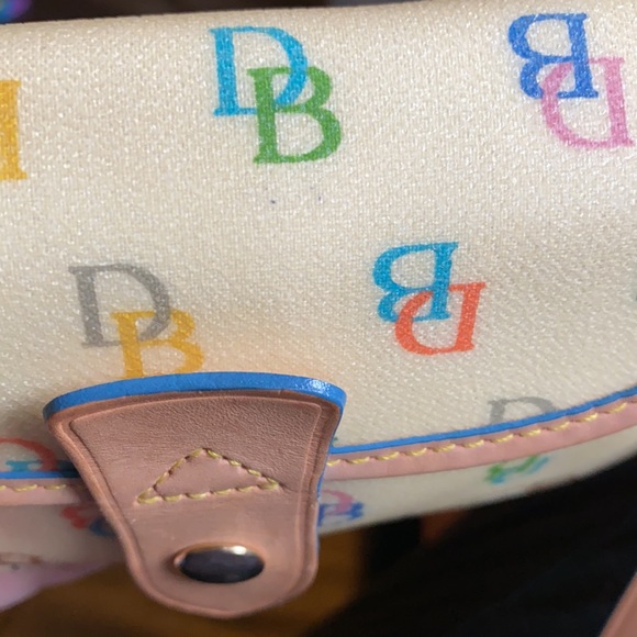 Vintage Dooney & Bourke Signature Rainbow Monogram Wristlet/Clutch - Picture 14 of 14